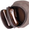 Серая мужская текстильная сумка-рюкзак среднего размера Vintagе 2422173 - 5