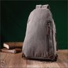 Серая мужская текстильная сумка-рюкзак среднего размера Vintagе 2422173 - 8