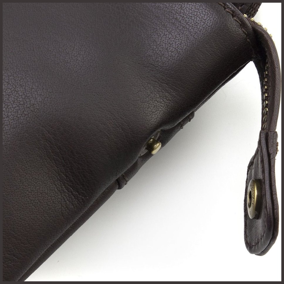 Коричневая мужская плечевая сумка среднего размера из высококачественной натуральной кожи Visconti 68770