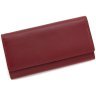 Вместительный женский кошелек из качественной натуральной кожи красного цвета Visconti 68870 - 3