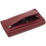 Вместительный женский кошелек из качественной натуральной кожи красного цвета Visconti 68870 - 5
