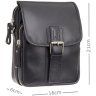 Черная мужская плечевая сумка из натуральной кожи высокого качества Visconti Jules 69170 - 5