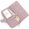 Темно-розовый женский кошелек из натуральной кожи с секциями под карточки ST Leather (15340) - 5