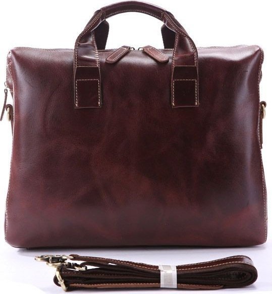 Деловая мужская сумка из натуральной кожи лаконичного дизайна VINTAGE STYLE (14073)