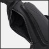 Мужская стильная сумка-слинг через плечо из натуральной кожи черного цвета Keizer 71671 - 5
