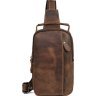 Винтажная сумка-рюкзак из натуральной кожи коричневого цвета VINTAGE STYLE (14519) - 2