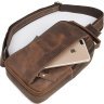 Винтажная сумка-рюкзак из натуральной кожи коричневого цвета VINTAGE STYLE (14519) - 8