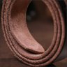 Брючный кожаный ремень коричневого цвета с серебристой пряжкой Vintage 2420068 - 10