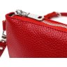 Женская сумка-кроссбоди из натуральной кожи флотар красного цвета Shvigel (16342) - 6