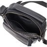 Небольшая мужская сумка-барсетка из натуральной кожи флотар черного цвета Vintage 2422148 - 4