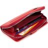 Большой женский кожаный кошелек красного цвета ST Leather 1767371 - 10