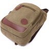 Мужской слинг-рюкзак из текстиля оливкового цвета Vintagе 2422174 - 3
