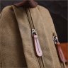 Мужской слинг-рюкзак из текстиля оливкового цвета Vintagе 2422174 - 9
