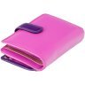 Розово-фиолетовый женский кошелек среднего размера из натуральной кожи на кнопке Visconti Fiji 68871 - 2