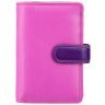 Розово-фиолетовый женский кошелек среднего размера из натуральной кожи на кнопке Visconti Fiji 68871 - 4