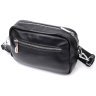 Женская черная сумка-кроссбоди на плечо из натуральной кожи Vintage 2422436 - 2