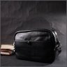 Женская черная сумка-кроссбоди на плечо из натуральной кожи Vintage 2422436 - 7