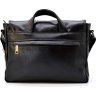 Мужская повседневная сумка-мессенджер из натуральной кожи черного цвета TARWA (21725) - 3