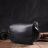 Оригинальная женская сумка через плечо из натуральной черной кожи Vintage (2422122) - 7