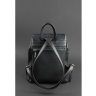 Кожаный черный рюкзак вертикального типа с клапаном BlankNote Олсен (12831) - 7