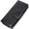 Большой кожаный женский кошелек черного цвета с блоком для карт и документов Tony Bellucci (2421955) - 1
