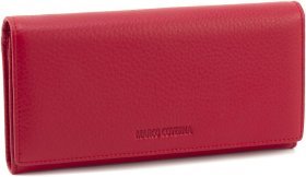 Женский кожаный кошелек красного цвета с навесным клапаном на магнитах Marco Coverna 68672 