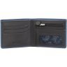 Синее мужское портмоне из натуральной кожи высокого качества с RFID - Visconti 69072 - 5