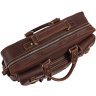 Вместительная кожаная сумка коричневого цвета с ручками VINTAGE STYLE (14075) - 6