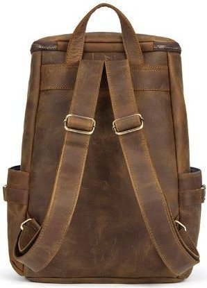 Стильный рюкзак из винтажной кожи под ноутбук VINTAGE STYLE (14887)