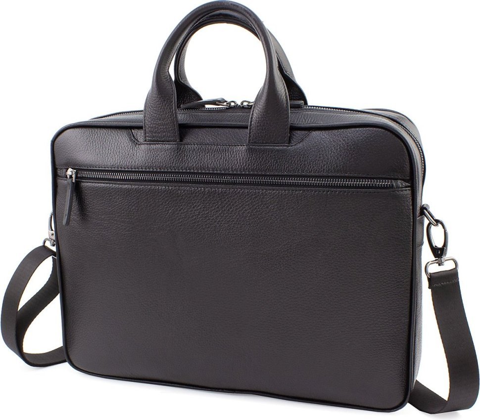 Мужская кожаная сумка-портфель черного цвета от турецкого бренда KARYA (103173)