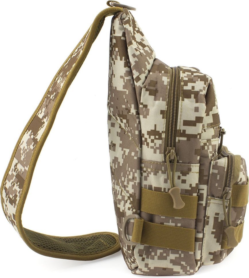 Тактическая военная сумка-слинг через плечо с маскировочным принтом Пиксель - MILITARY STYLE (21968)