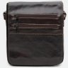 Мужская кожаная плечевая сумка коричневого цвета в стильном дизайне Keizer (19297) - 2