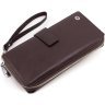 Вместительный коричневый кошелек-клатч из натуральной кожи на запястье ST Leather 1767373 - 3