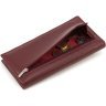 Женский бордовый купюрник из натуральной кожи на магнитах ST Leather 1767473 - 4