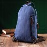 Синий мужской слинг-рюкзак среднего размера из текстиля Vintagе 2422176 - 8
