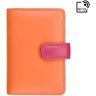 Оранжевый женский кошелек из натуральной кожи с хлястиком на кнопке Visconti Fiji 69273 - 1