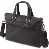 Кожаная деловая мужская сумка под формат документов А4 размера H.T Leather (10345) - 6