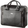 Деловая мужская сумка-портфель из натуральной кожи черного цвета KARYA (2417284)  - 1