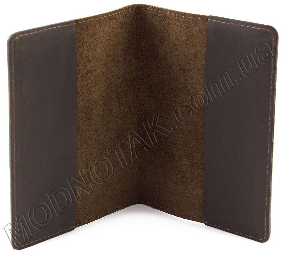 Кожаная обложка коричневого цвета с картой ST Leather (17760)