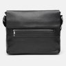 Средняя мужская кожаная сумка-мессенджер в универсальном черном цвете Borsa Leather (56774) - 2