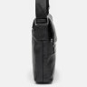 Средняя мужская кожаная сумка-мессенджер в универсальном черном цвете Borsa Leather (56774) - 4