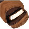 Коричневый мужской слинг-рюкзак из плотного текстиля Vintagе 2422177 - 5