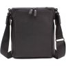 Кожаная мужская сумка-планшет вертикального формата в черном цвете ST Leather (15477) - 4