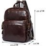 Кожаная сумка - рюкзак трансформер с карманами VINTAGE STYLE (14889) - 5