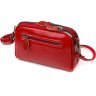 Красная женская сумка-клатч маленького размера из натуральной кожи Vintage (2422125) - 2