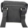 Винтажная мужская наплечная сумка черного цвета с клапаном VATTO (11717) - 6