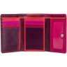 Розово-фиолетовый женский кошелек тройного сложения из натуральной кожи Visconti Biola 68875 - 11