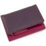Розово-фиолетовый женский кошелек тройного сложения из натуральной кожи Visconti Biola 68875 - 4