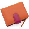 Компактный женский кошелек оранжево-розового цвета из натуральной кожи Visconti Bali 69275 - 3