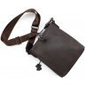 Коричневая наплечная сумка-планшет из натуральной кожи на молнии ST Leather (15478) - 5